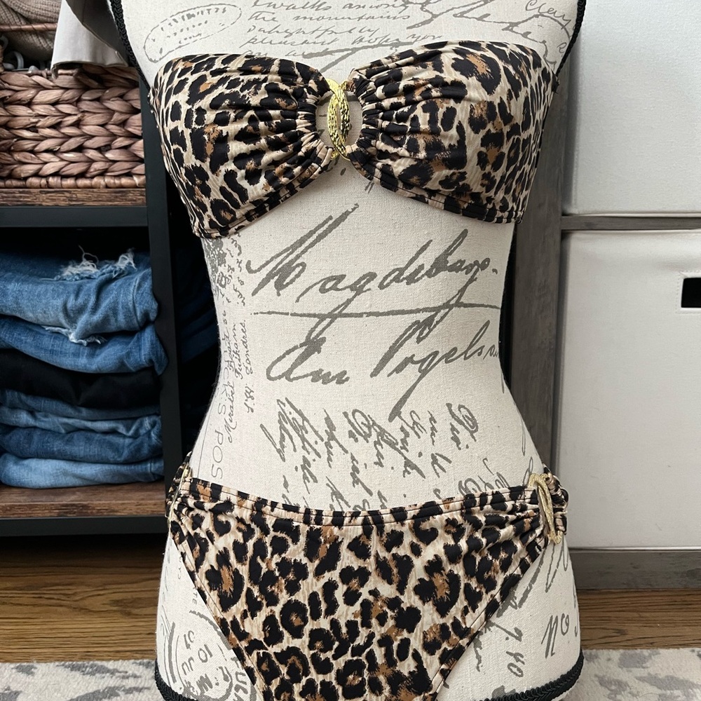 Victorias Secret Leopard Gold Bikini Set